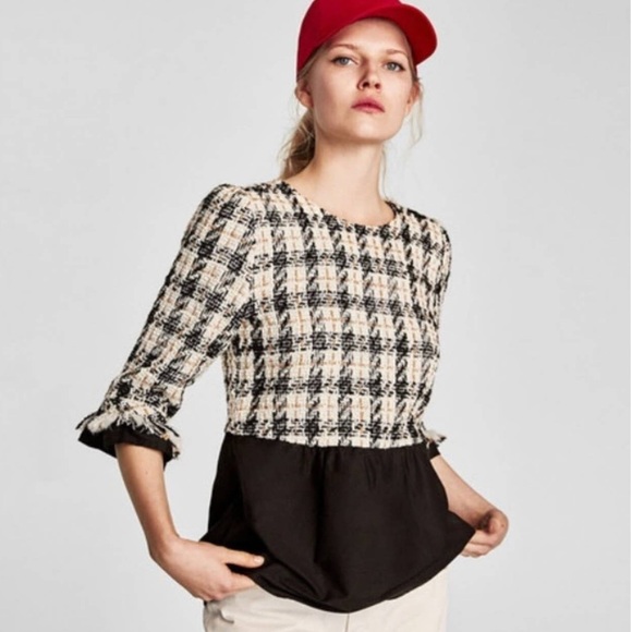 COPY - Zara Tweed Top - Picture 1 of 6
